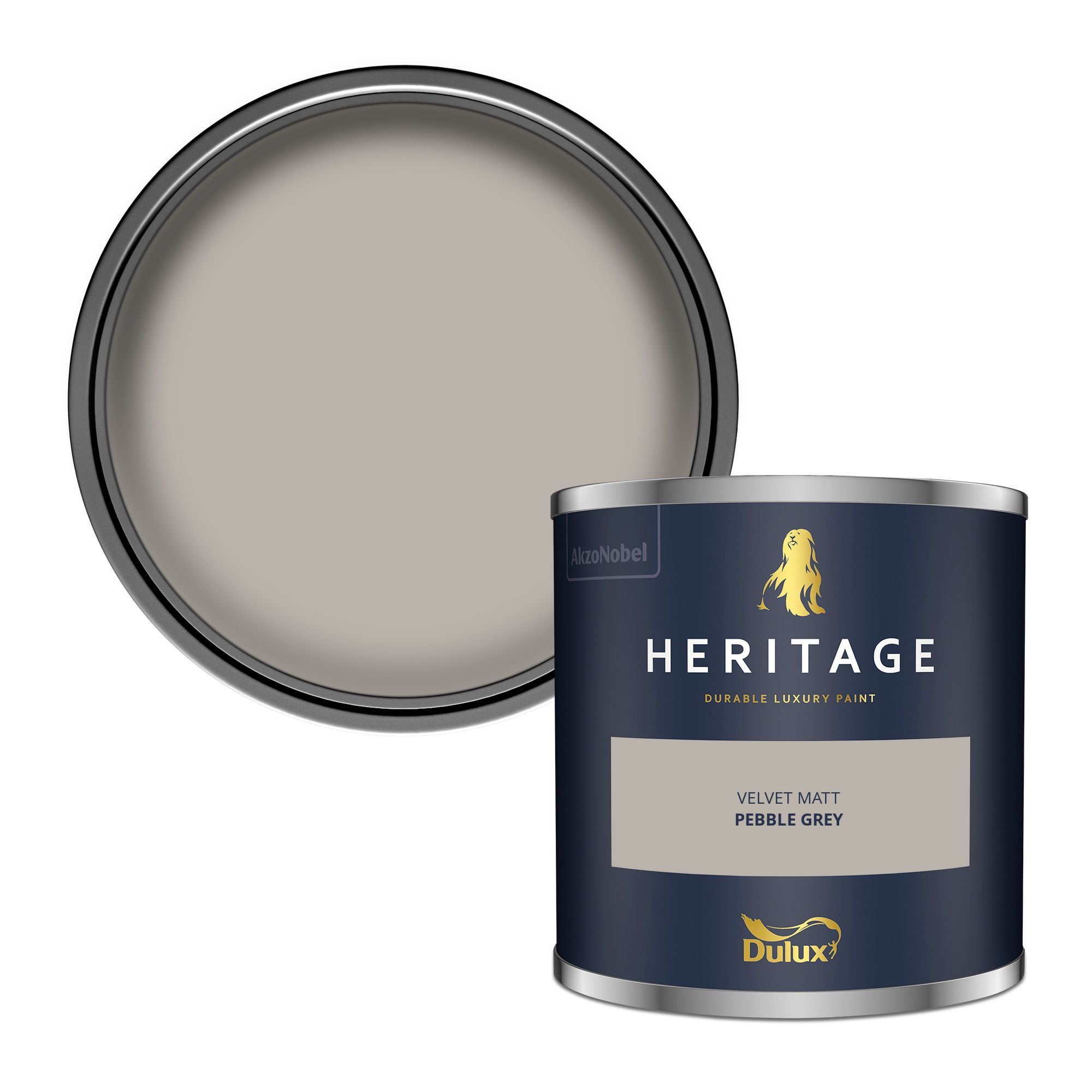 Dulux Heritage Pebble Grey Matt Wall paint, 125ml Tester pot