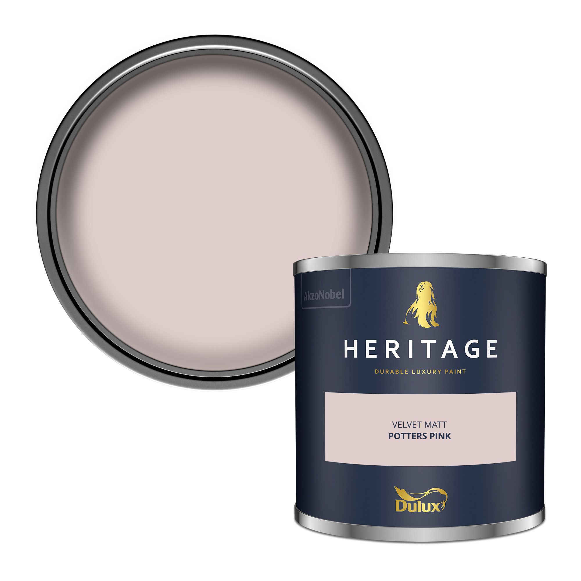 Dulux Heritage Potters Pink Matt Wall paint, 125ml Tester pot