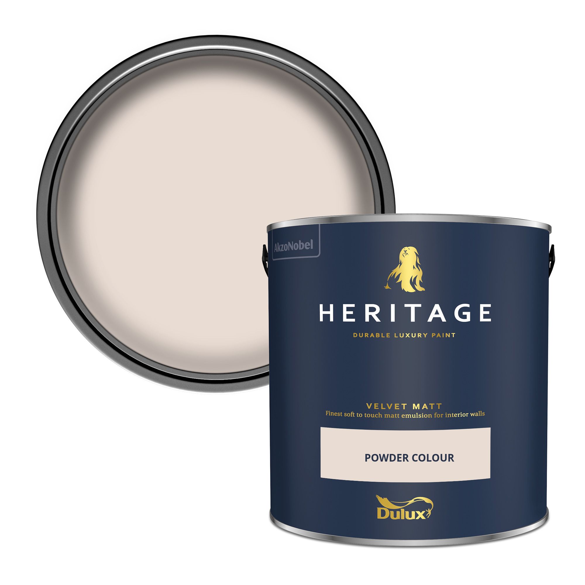 Dulux Heritage Powder Colour Velvet matt Wall paint, 2.5L