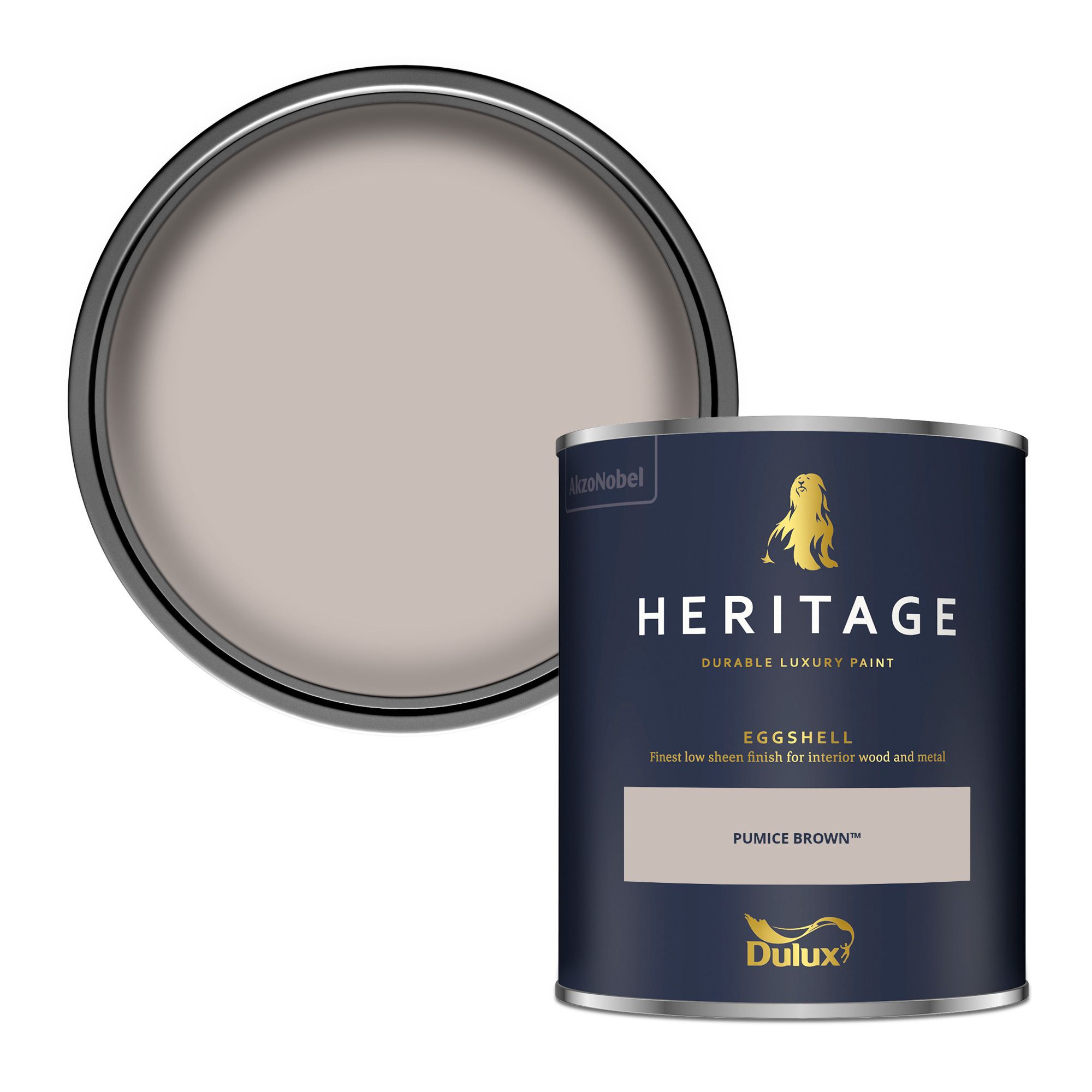 Dulux Heritage Pumice Brown Eggshell Multi-surface Wall paint, 750ml