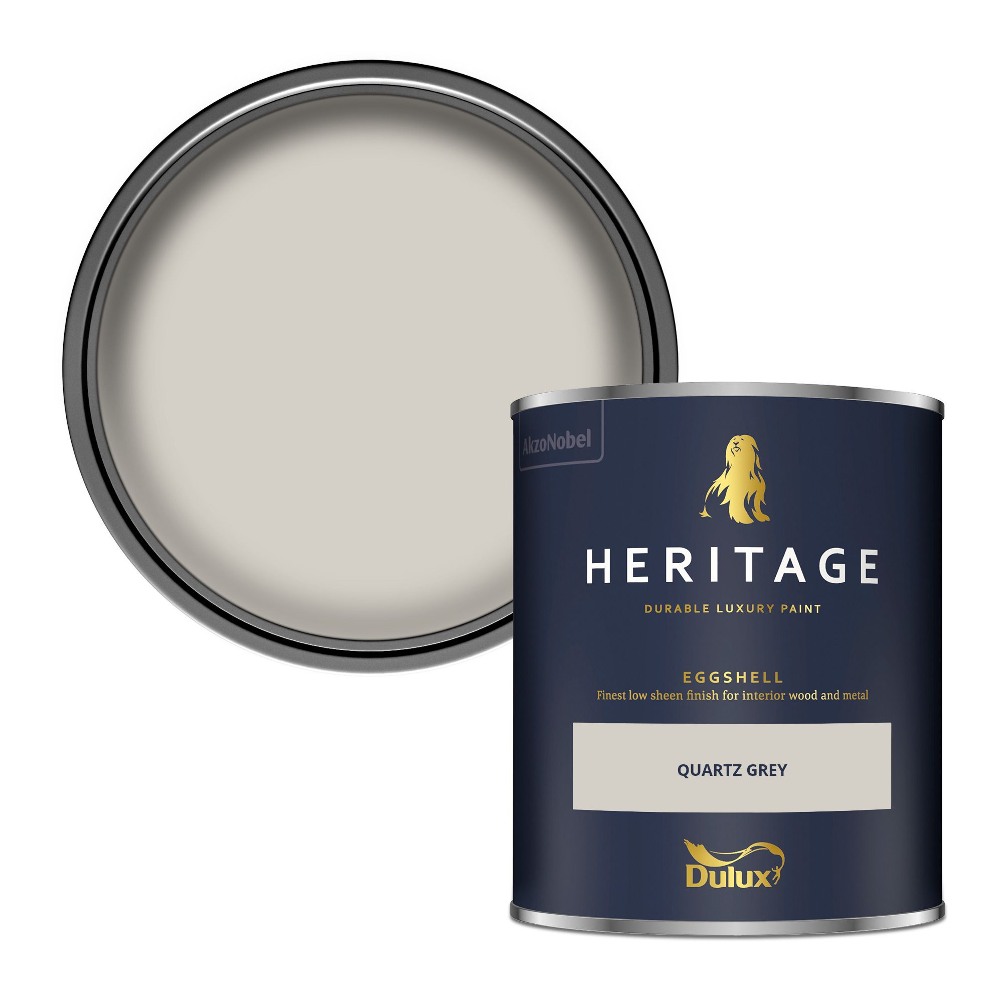 Dulux Heritage Quartz Grey Eggshell Multi-surface Wall paint, 750ml