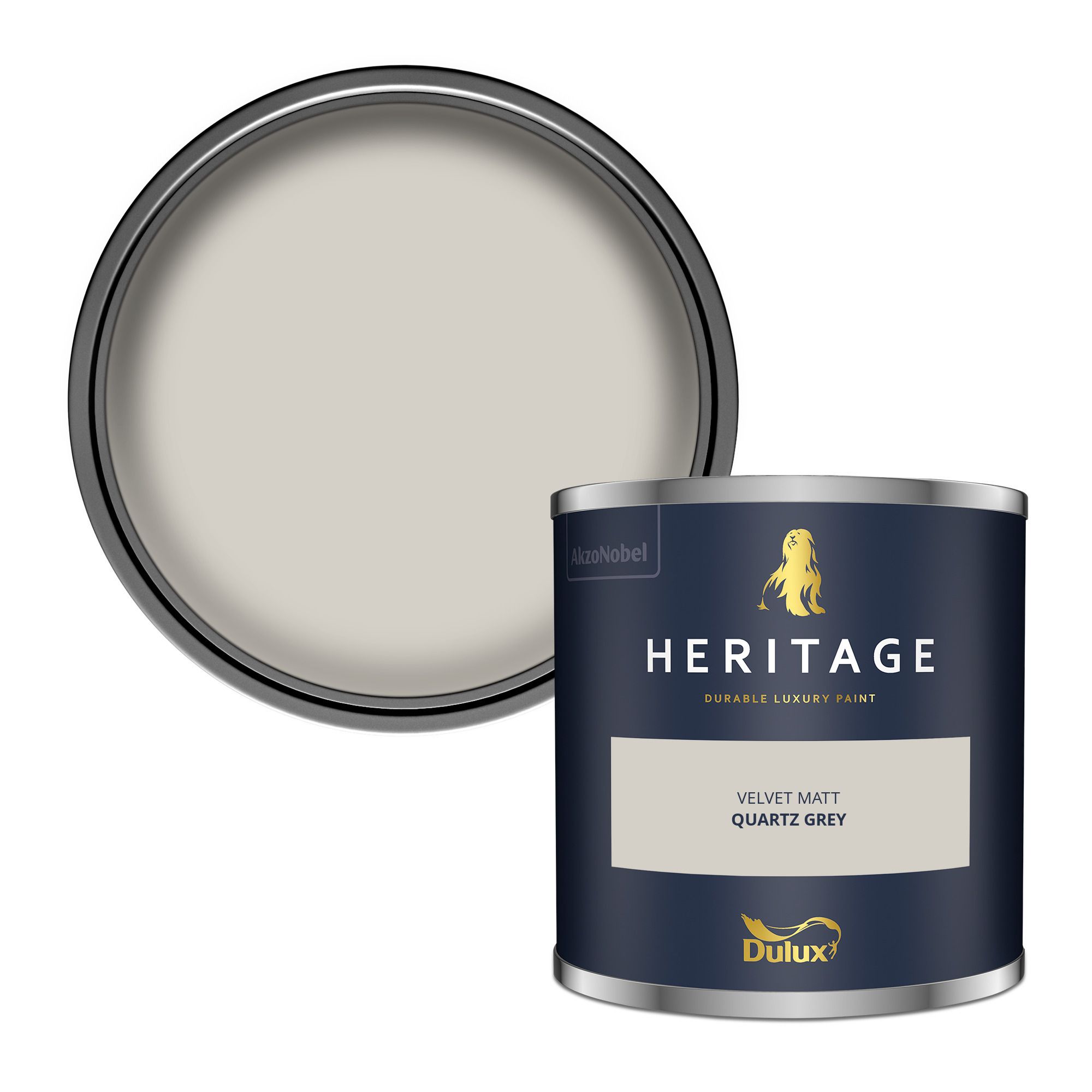 Dulux Heritage Quartz Grey Matt Wall paint, 125ml Tester pot