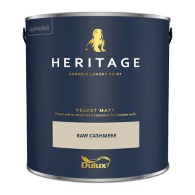 Dulux Heritage Raw Cashmere Velvet matt Emulsion paint, 2.5L