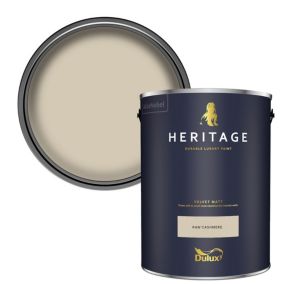 Dulux Heritage Raw Cashmere Velvet matt Emulsion paint, 5L