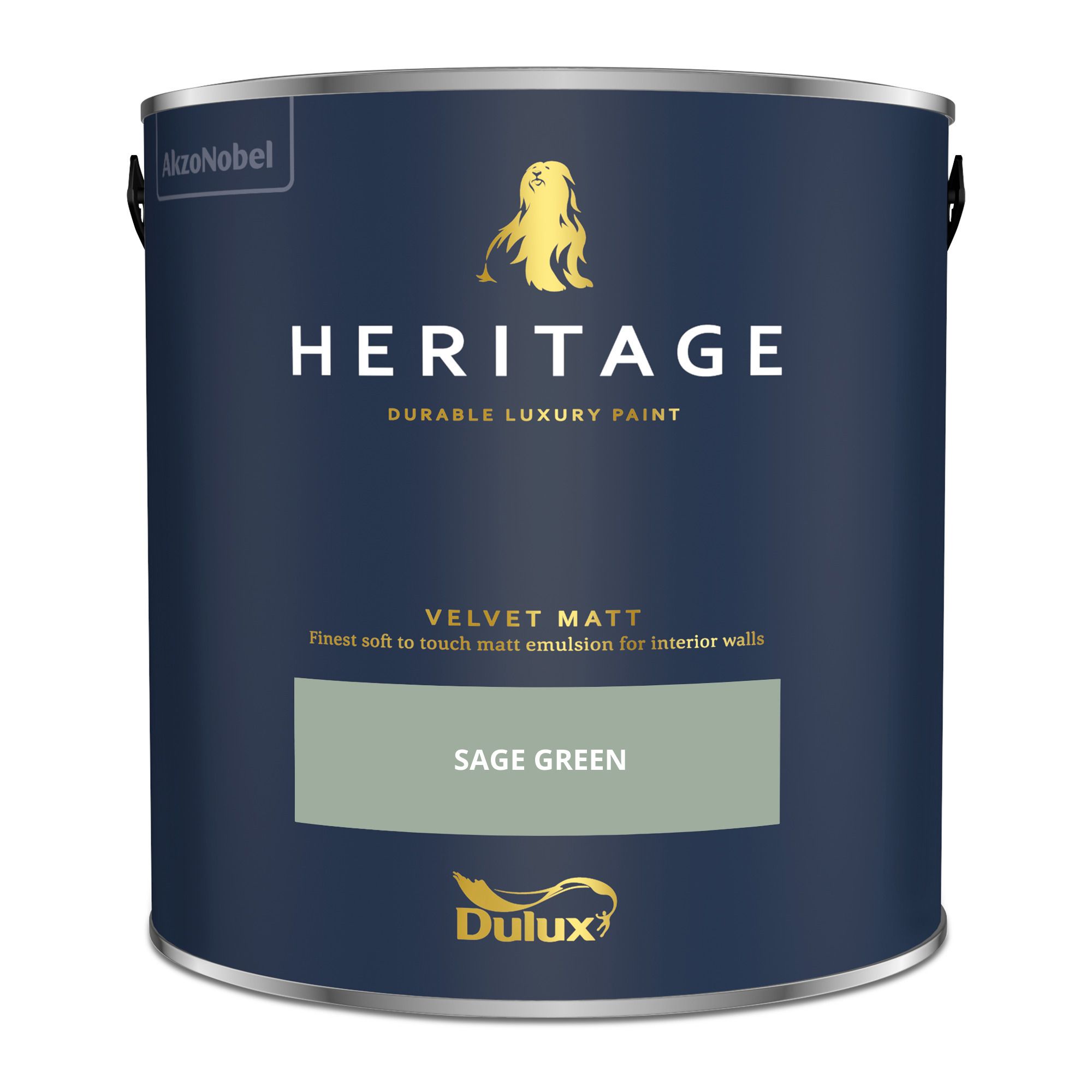 Dulux Heritage Sage Green Velvet matt Wall paint, 2.5L