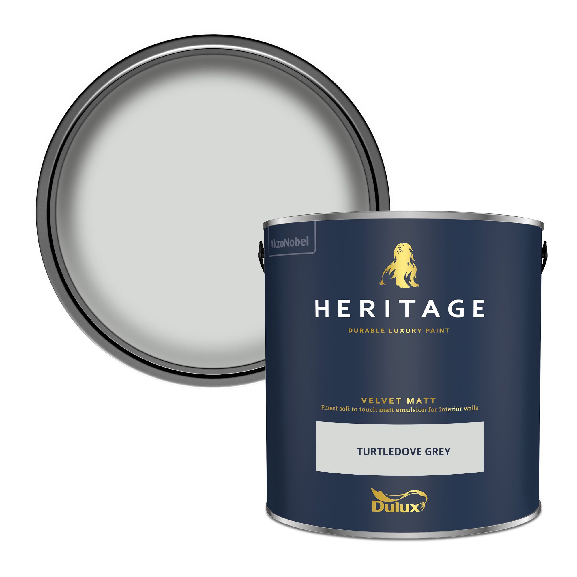 Dulux Heritage Turtledove Grey Velvet matt Wall paint, 2.5L