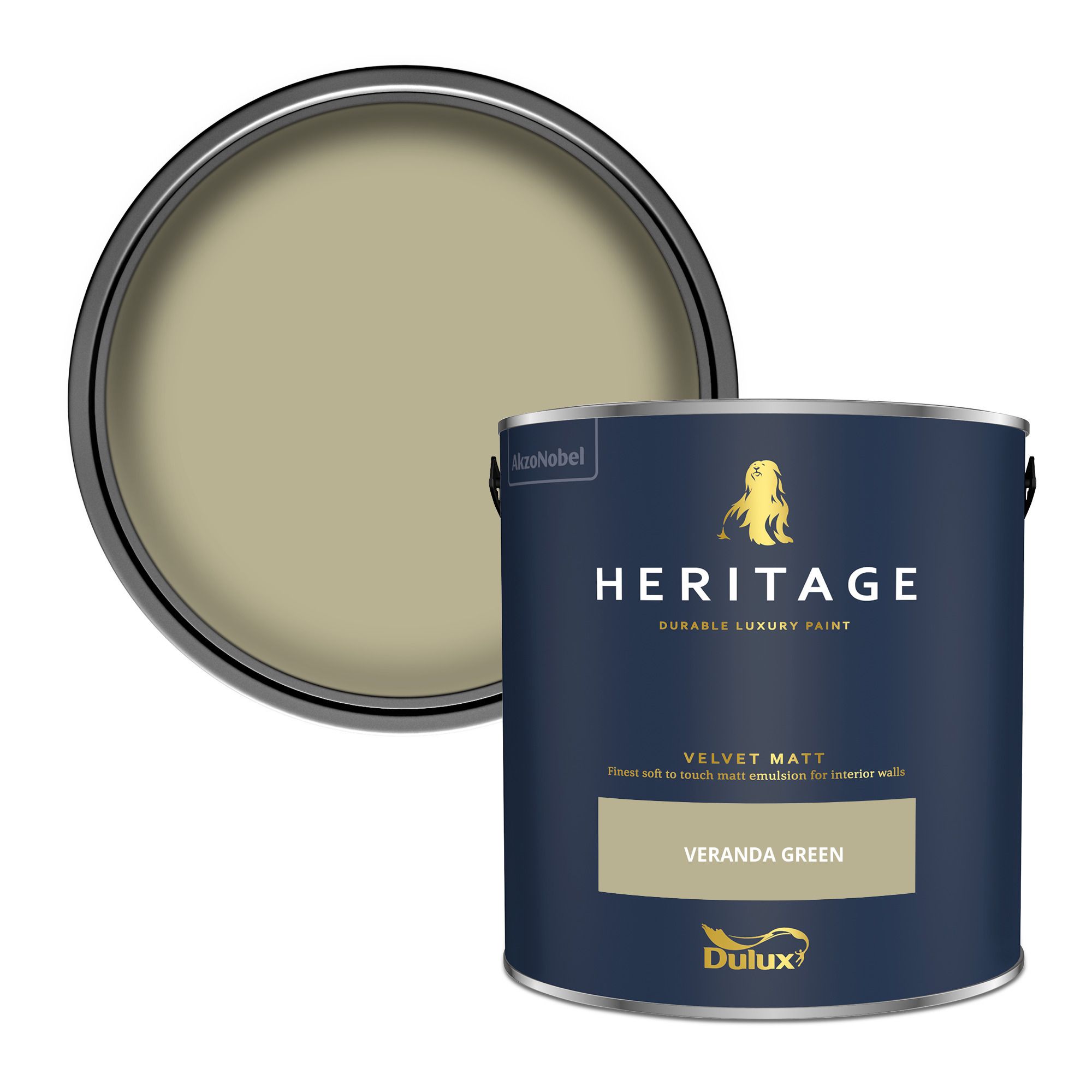 Dulux Heritage Veranda Green Velvet matt Wall paint, 2.5L