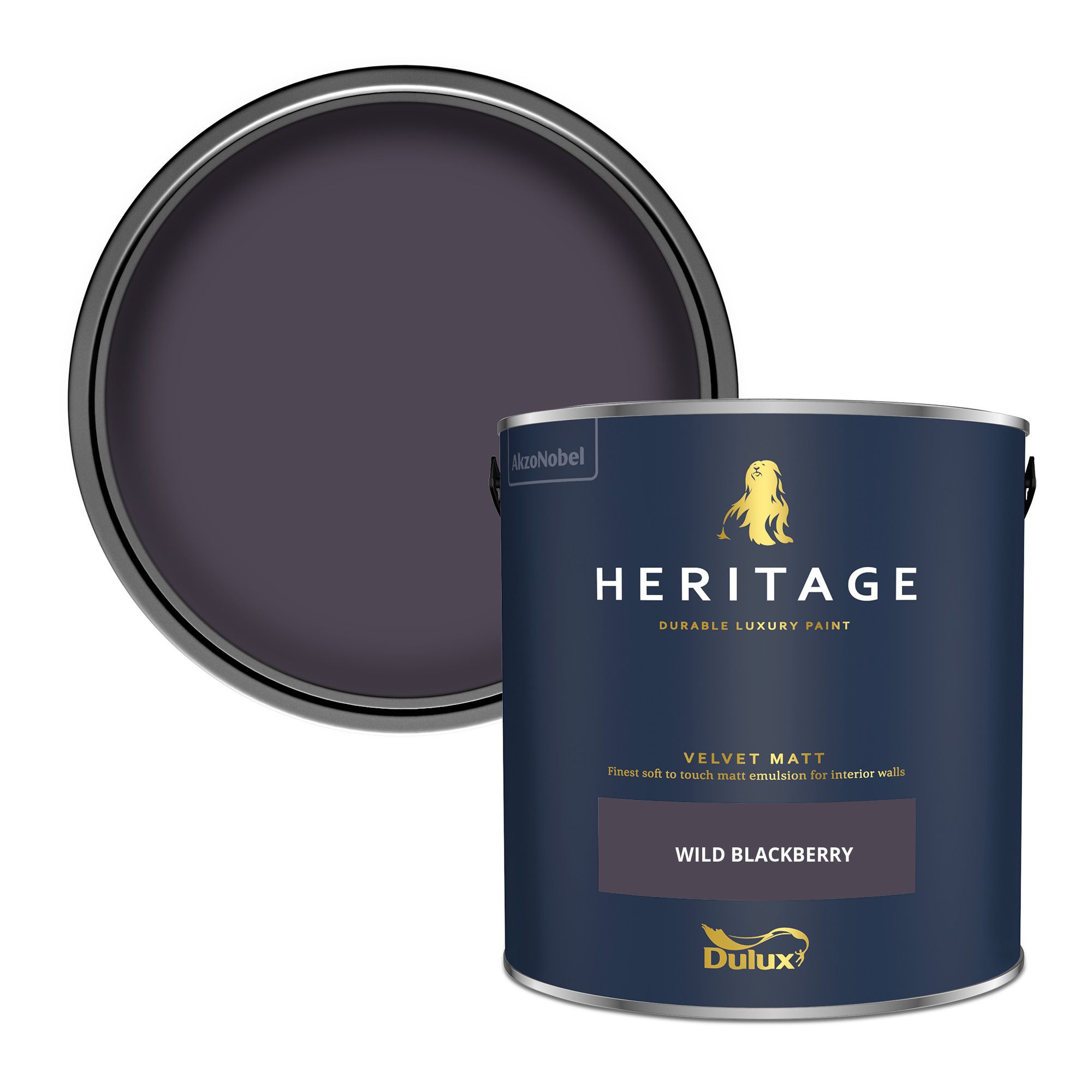 Dulux Heritage Wild Blackberry Velvet matt Wall paint, 2.5L