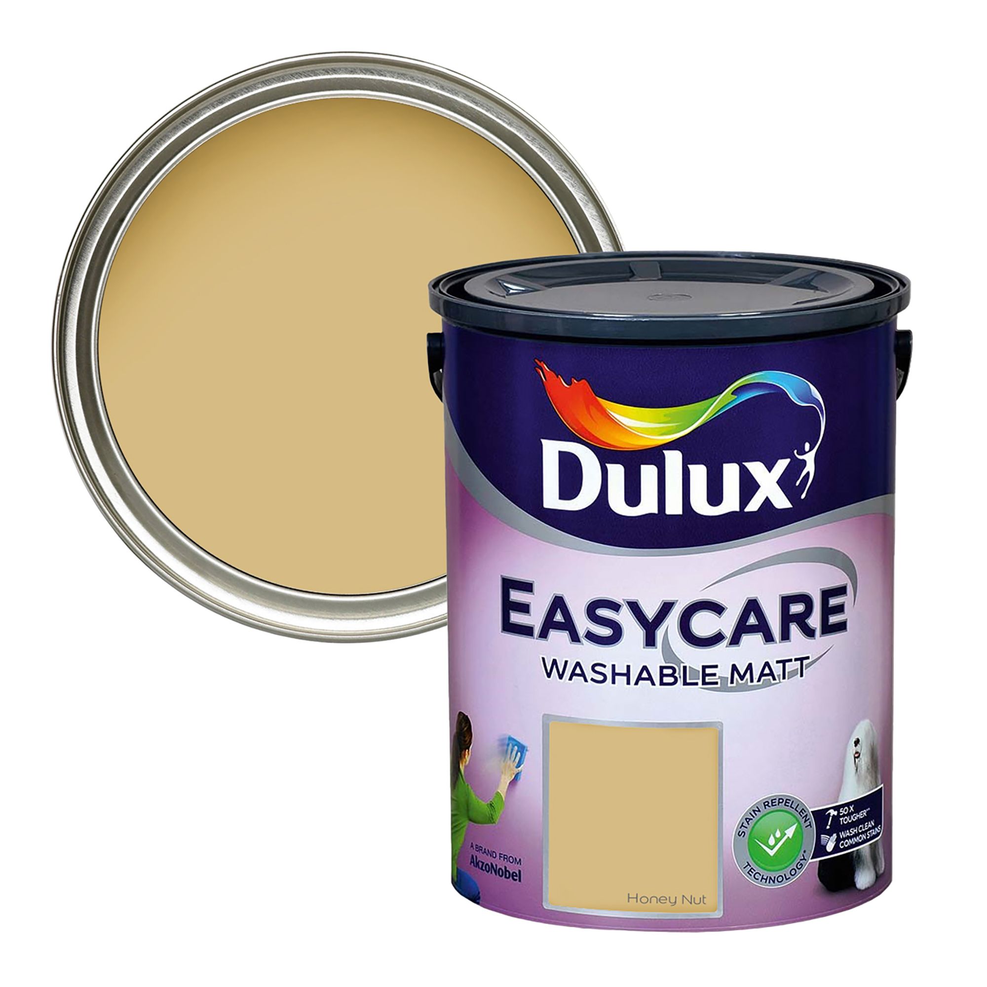 Dulux Honey Nut Matt Wall paint, 5L DIY at B&Q
