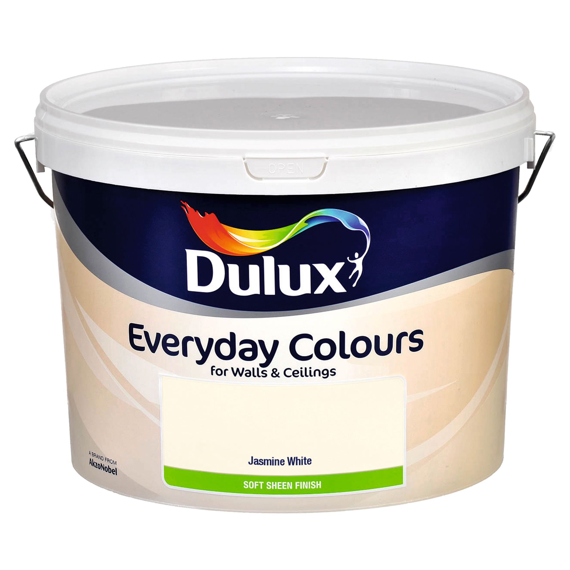 Dulux Jasmine white Soft sheen Emulsion paint, 10L
