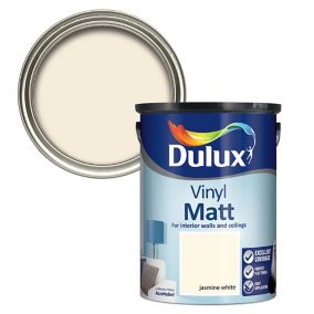 Dulux Jasmine white Vinyl matt Emulsion paint, 5L
