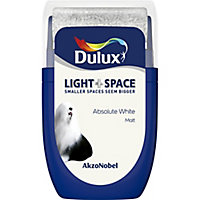 Dulux Light & space Absolute white Matt Emulsion paint, 30ml Tester pot