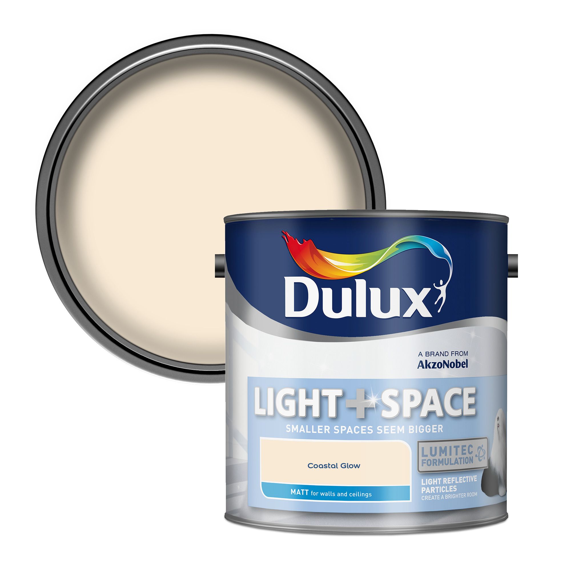 Dulux Light + Space Coastal Glow Matt Wall paint, 2.5L