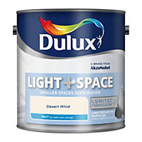 Dulux Light & Space Desert Wind Matt Wall paint, 2.5L