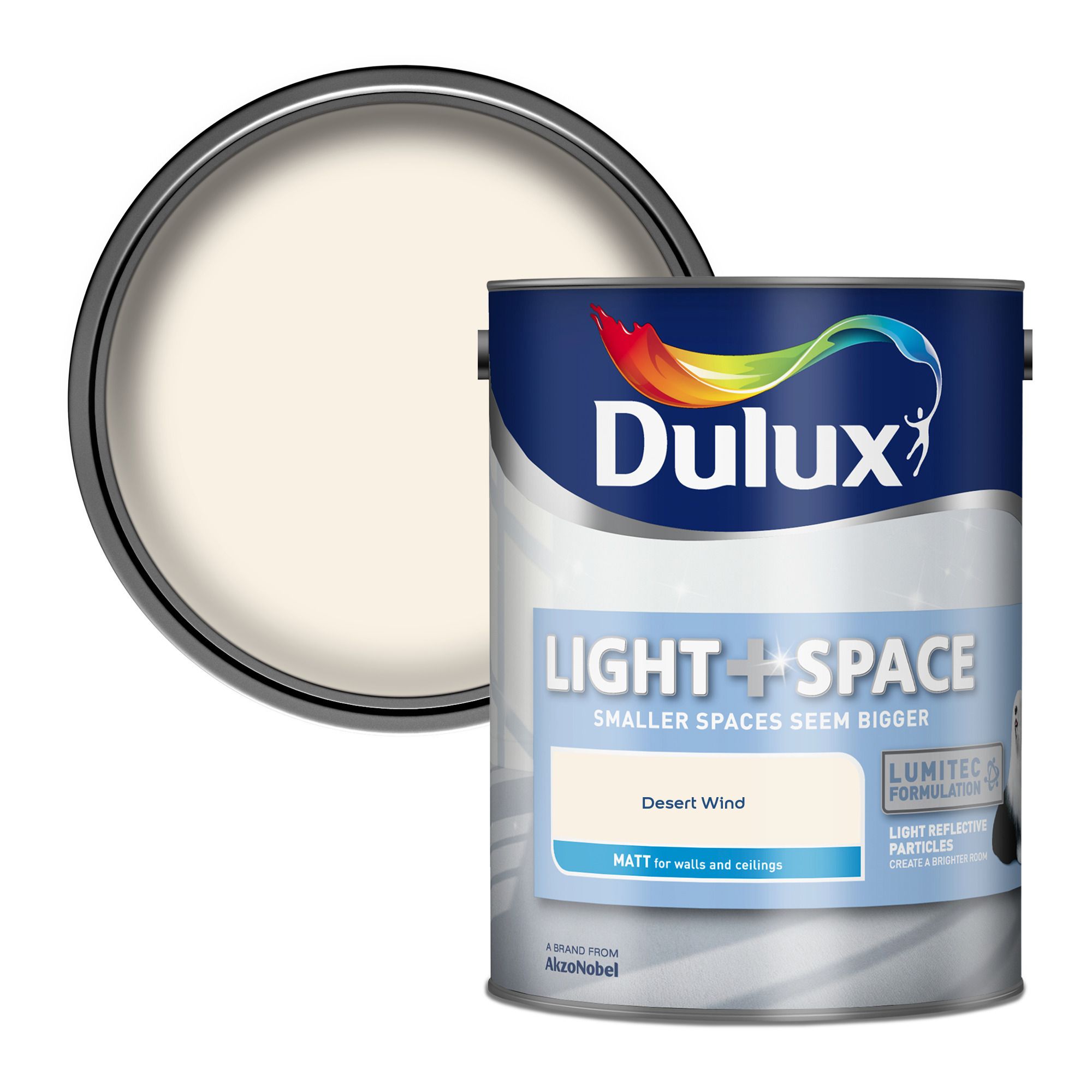 Dulux Light + Space Desert Wind Matt Wall paint, 5L