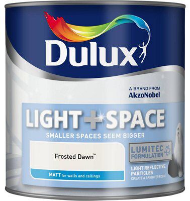 Dulux Light & Space Frosted Dawn Matt Wall paint, 2.5L | DIY at B&Q