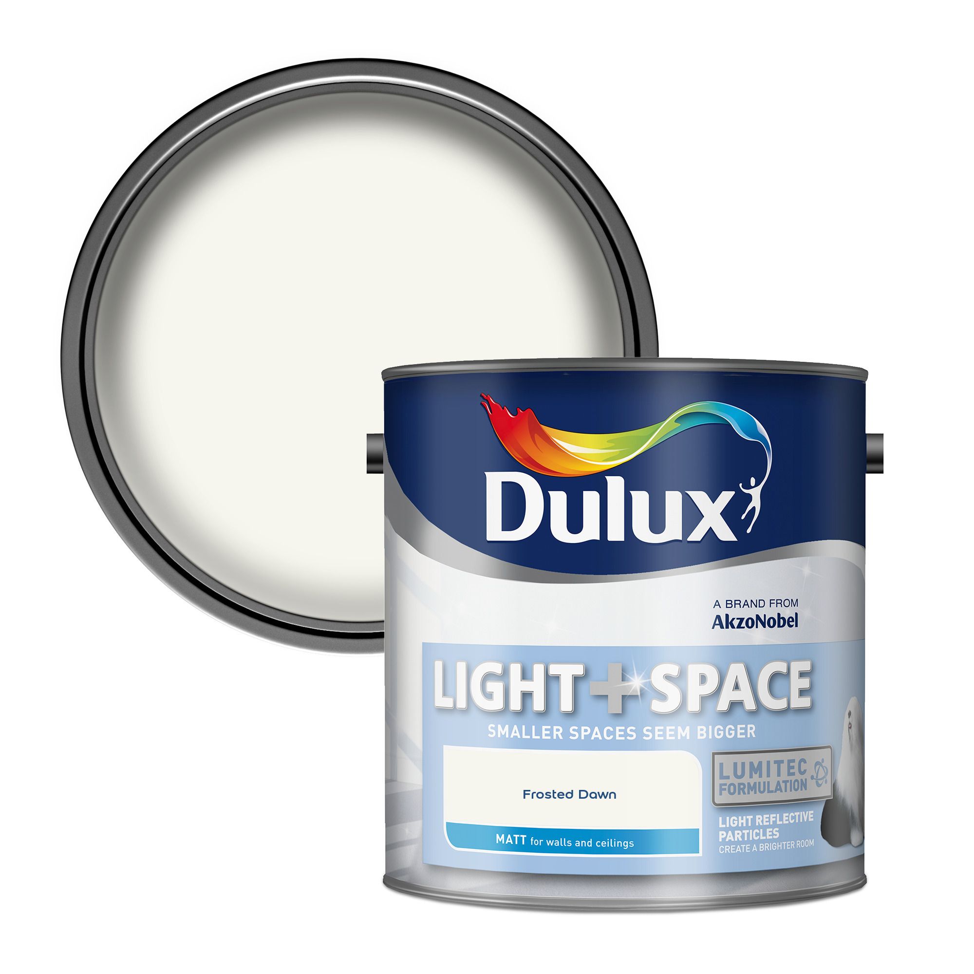 Dulux Light + Space Frosted Dawn Matt Wall paint, 2.5L