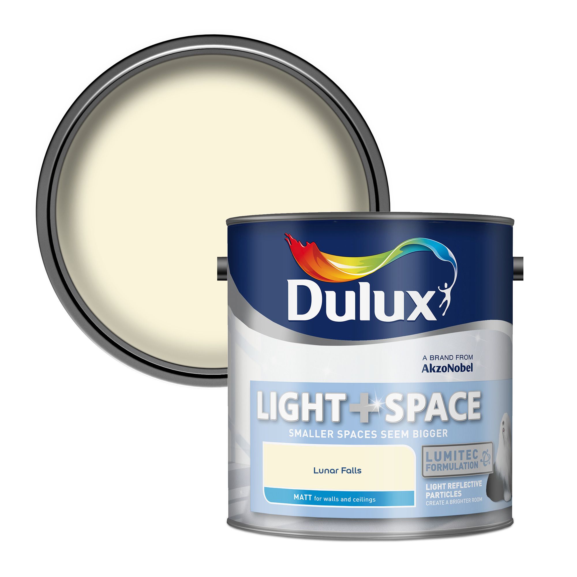 Dulux Light + Space Lunar Falls Matt Wall paint, 2.5L