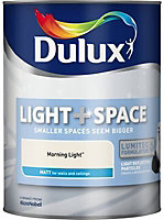 Dulux Light & Space Morning Light Matt Wall paint, 5L