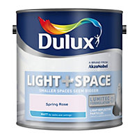 Dulux Light & Space Spring Rose Matt Wall paint, 2.5L