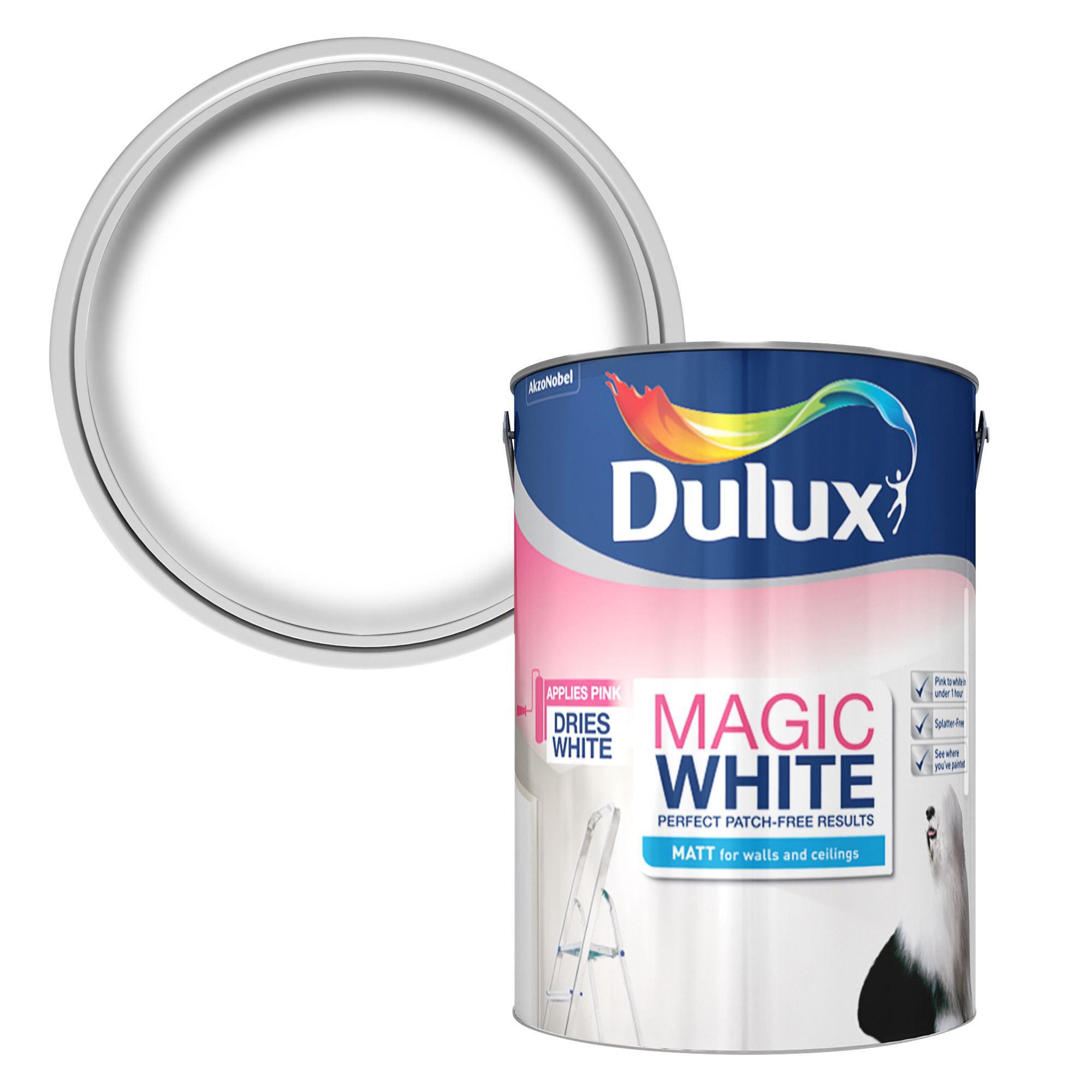 Dulux Magic White Silk 5L Pure Brilliant White | Paint