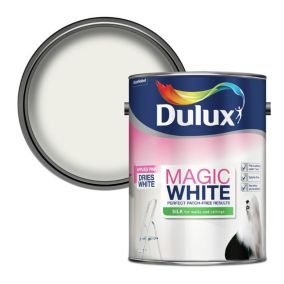 Dulux Magic Pure brilliant white Silk Emulsion paint, 5L