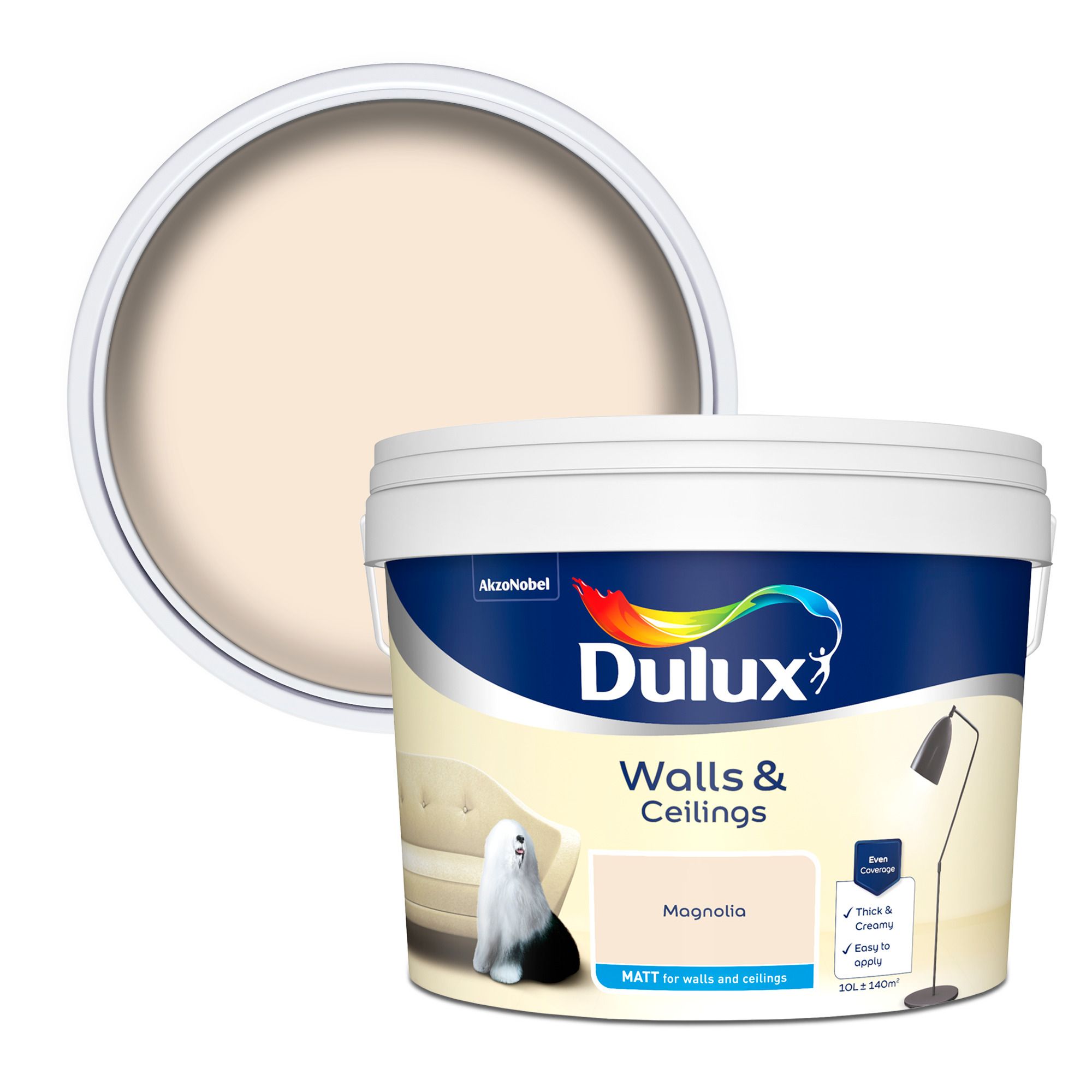 Dulux Magnolia Matt Emulsion Paint, 10L | DIY At B&Q