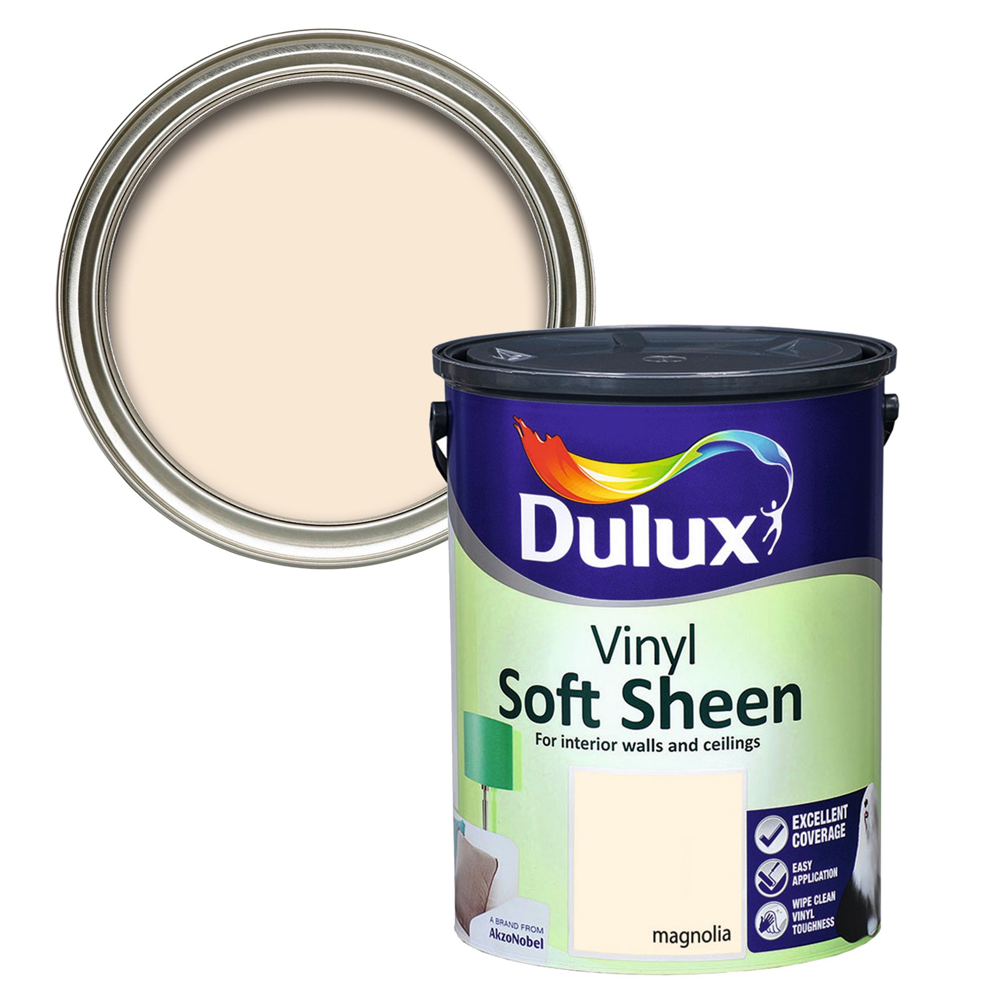 Dulux Magnolia Soft sheen Emulsion paint, 5L