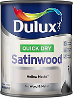 Dulux Mellow mocha Satinwood Metal & wood paint, 750ml