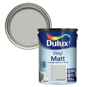 Dulux Merrion grey Vinyl matt Emulsion paint, 5L