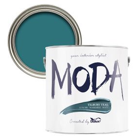 Dulux Moda Tilbury teal Flat matt Emulsion paint, 2.5L