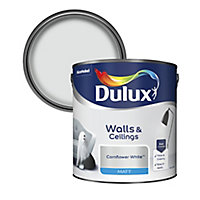 Dulux Natural hints Cornflower white Matt Emulsion paint, 2.5L