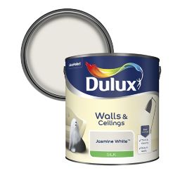 Dulux Natural hints Jasmine white Silk Emulsion paint, 2.5L