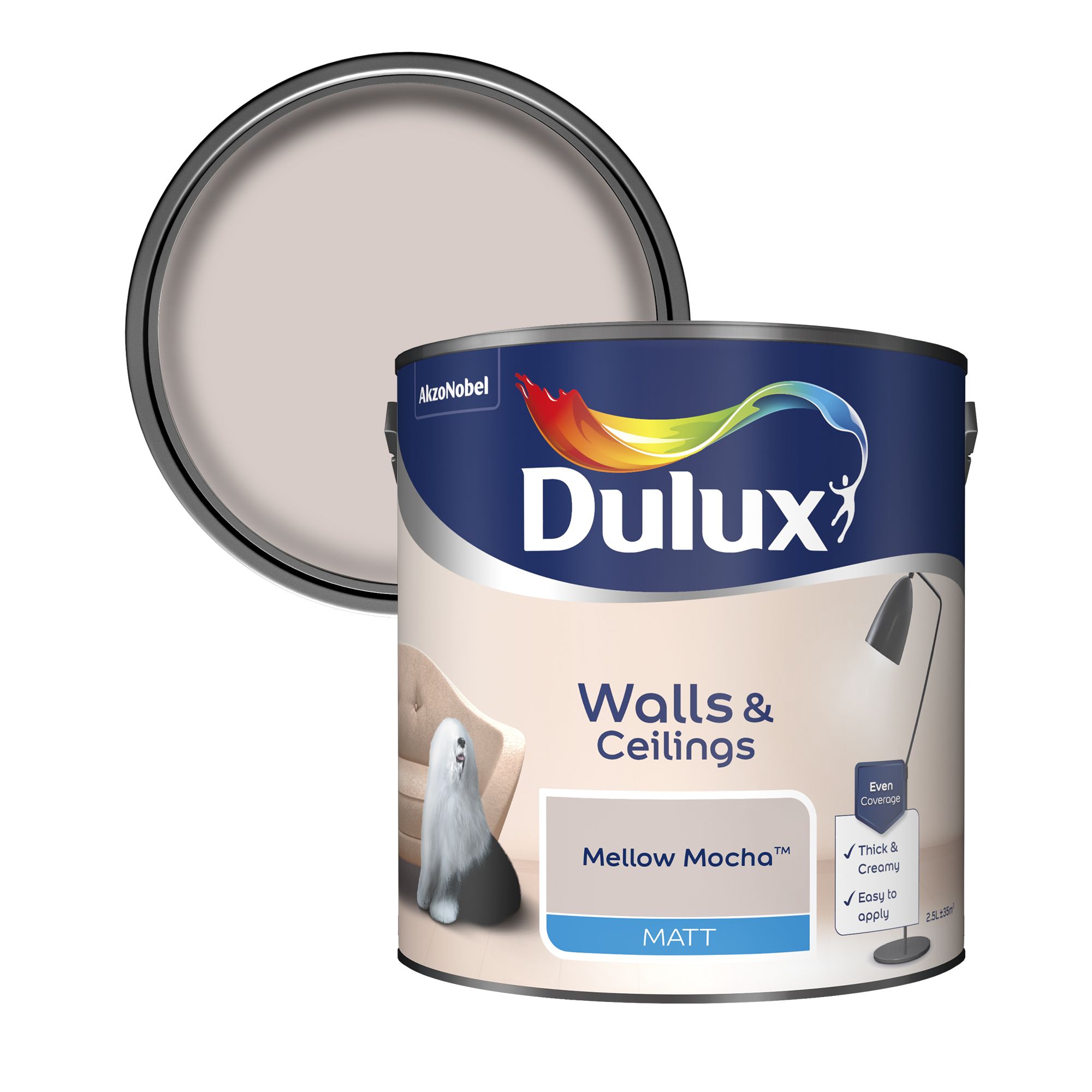 Dulux Neutrals Mellow Mocha Matt Emulsion Paint 2 5l Diy At B Q