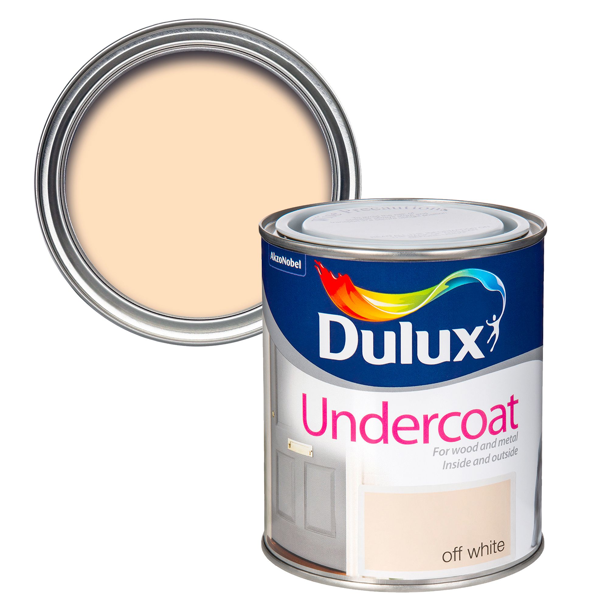 Dulux Off white Matt Multi-surface Metal & wood Undercoat, 750ml Tin