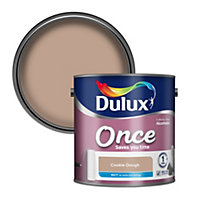 Dulux Once Cookie dough Matt Emulsion paint, 2.5L