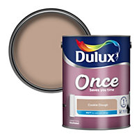 Dulux Once Cookie dough Matt Emulsion paint, 5L