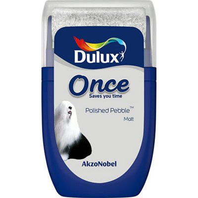 Dulux Once Polished pebble Matt Emulsion paint, 30ml