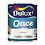 Dulux Once Pure brilliant white Satinwood Metal & wood paint, 0.75L