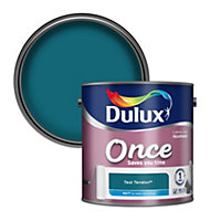 Dulux Once Teal tension Matt Emulsion paint, 2.5L