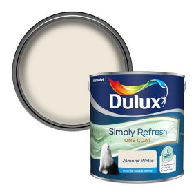Dulux One coat Almond white Matt Emulsion paint, 2.5L