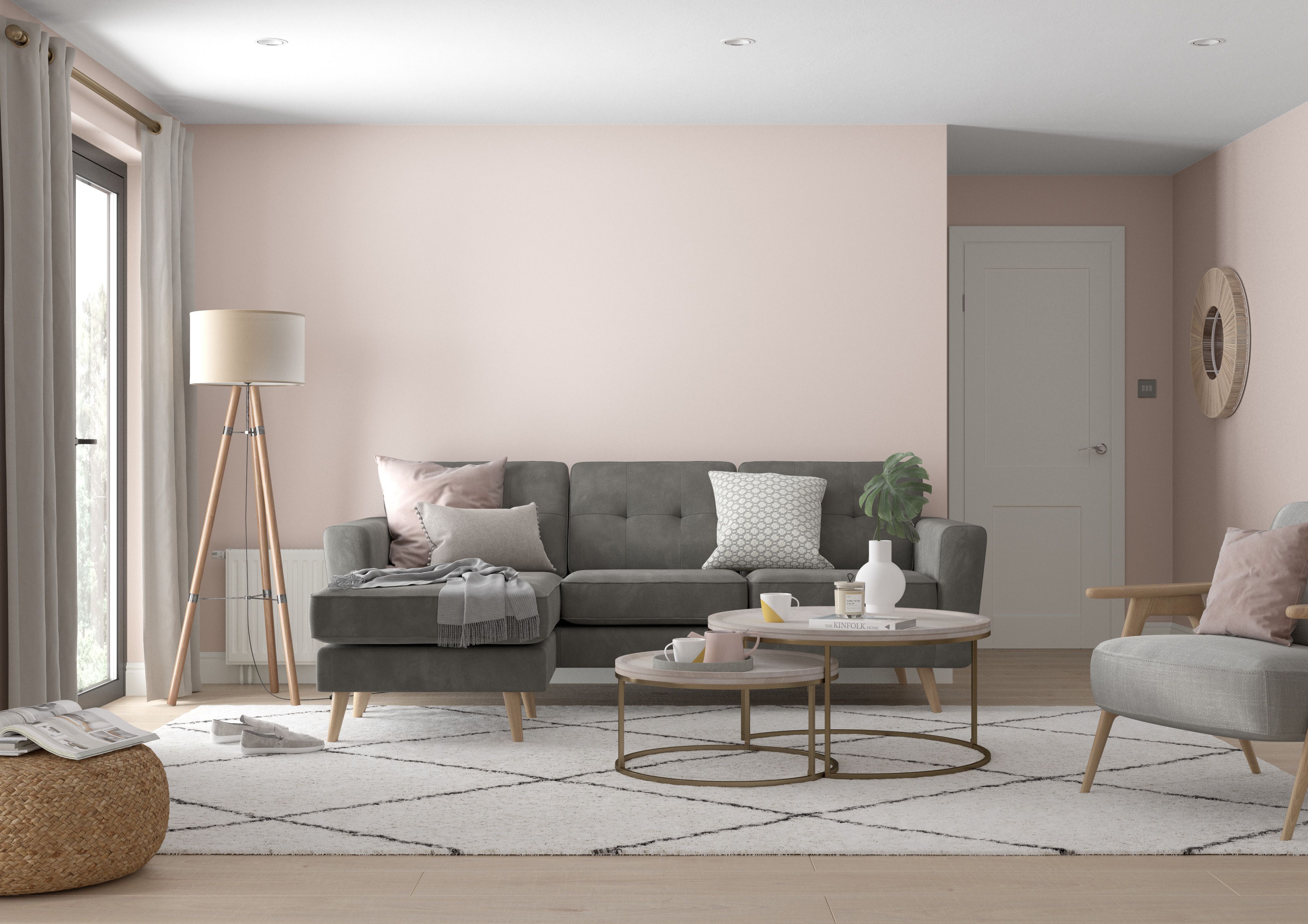 Dulux One coat Blush pink Matt Emulsion paint, 2.5L