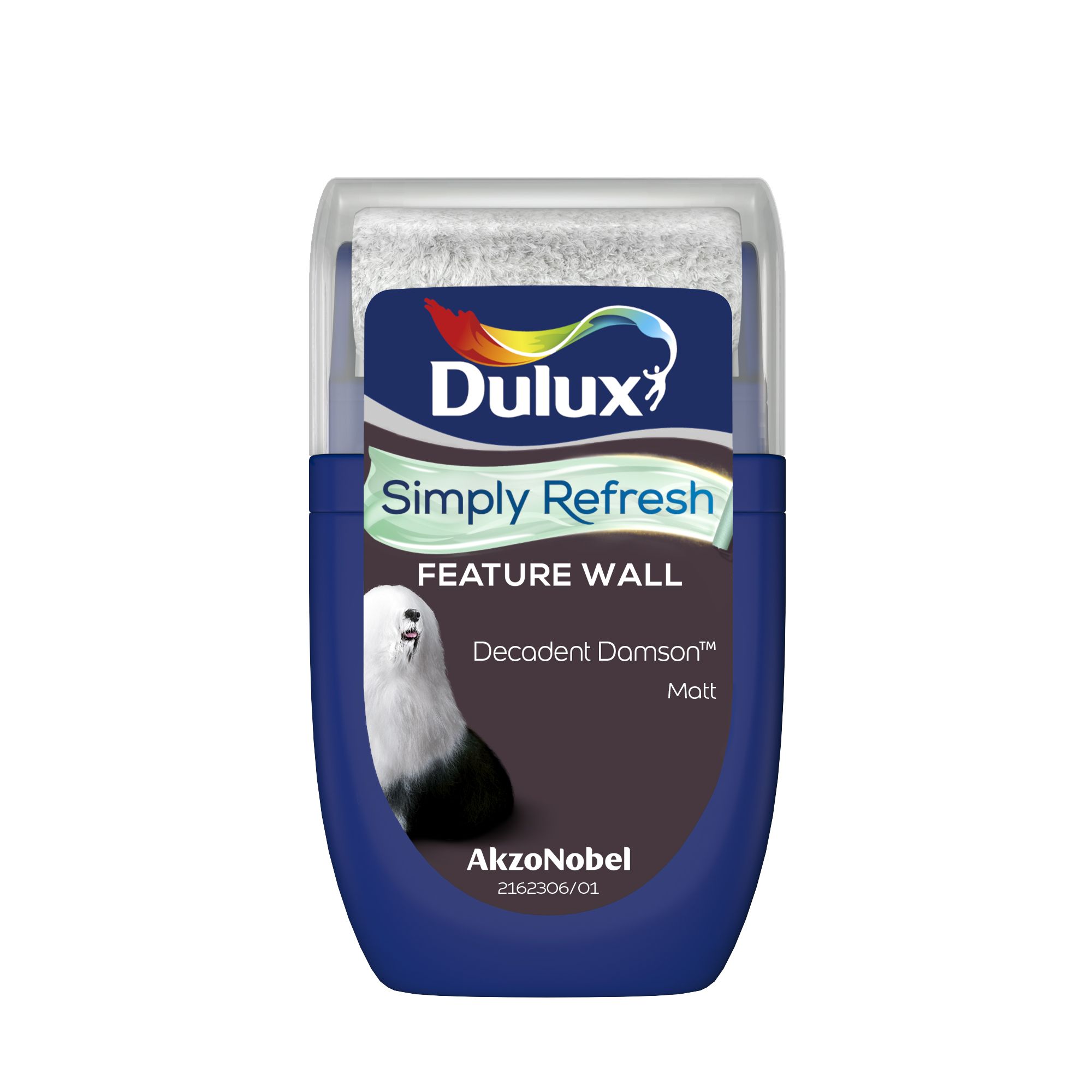 Dulux One coat Decadent damson Matt Emulsion paint, 30ml