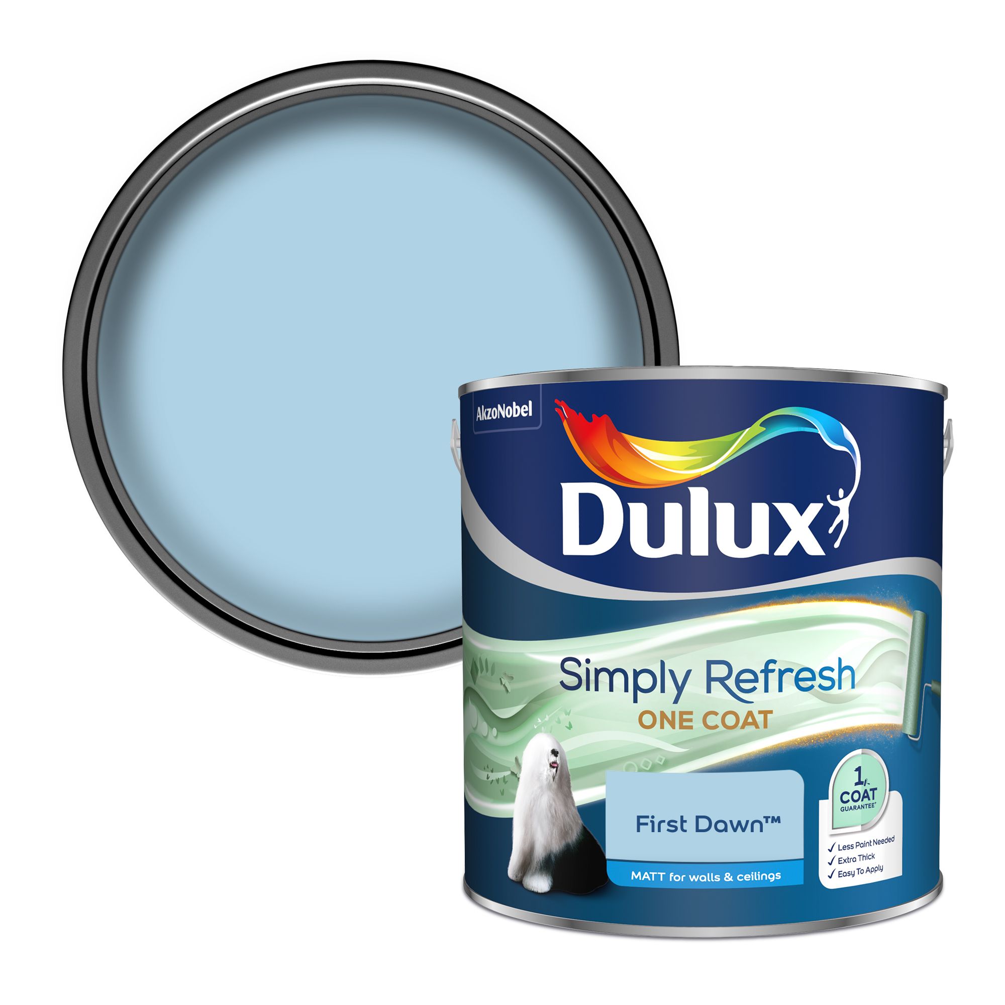 Dulux One Coat First Dawn Matt Emulsion Paint 2 5l Diy At B Q