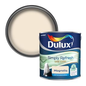 Dulux One coat Magnolia Matt Emulsion paint, 2.5L
