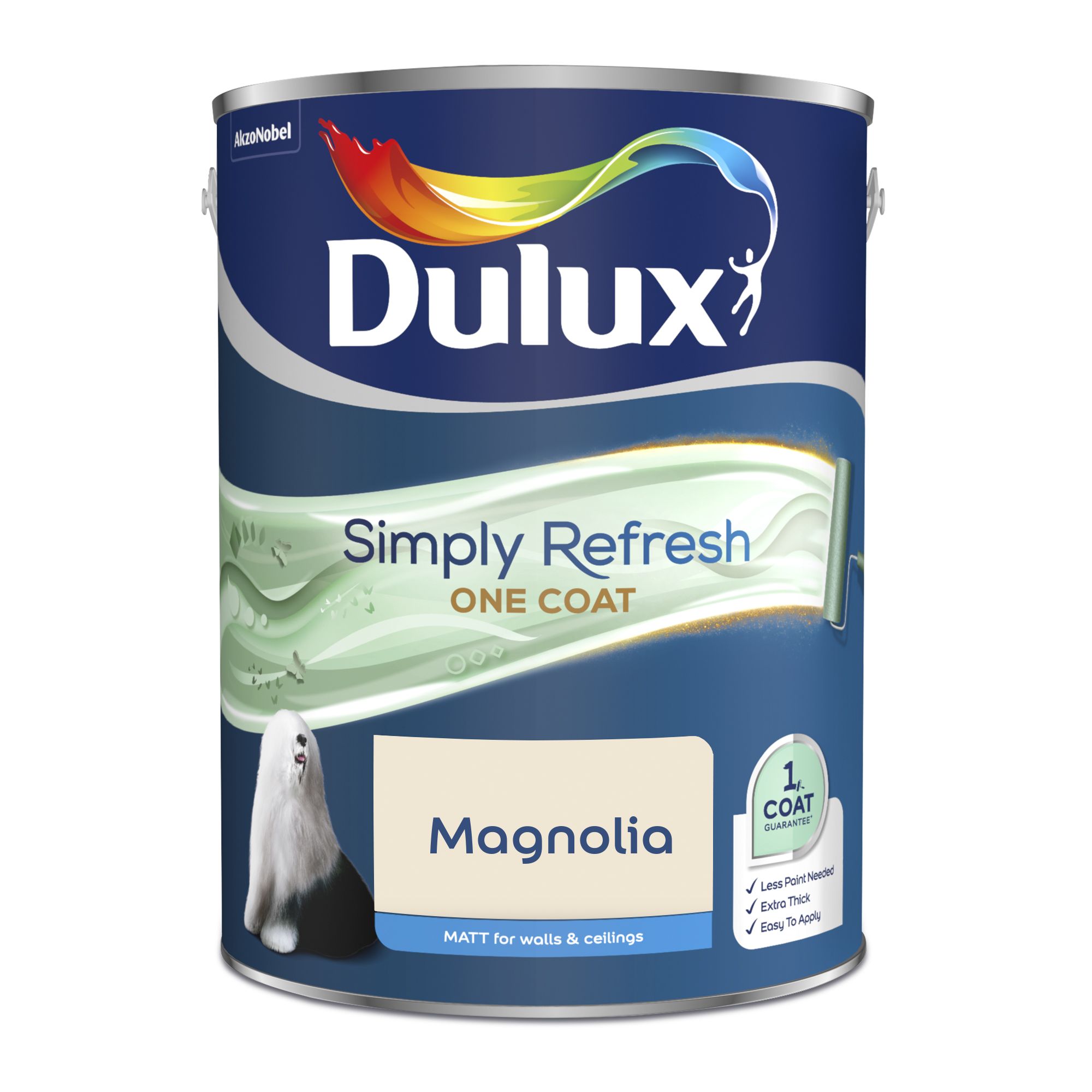 Dulux One Coat Magnolia Matt Emulsion Paint, 5L | DIY At B&Q