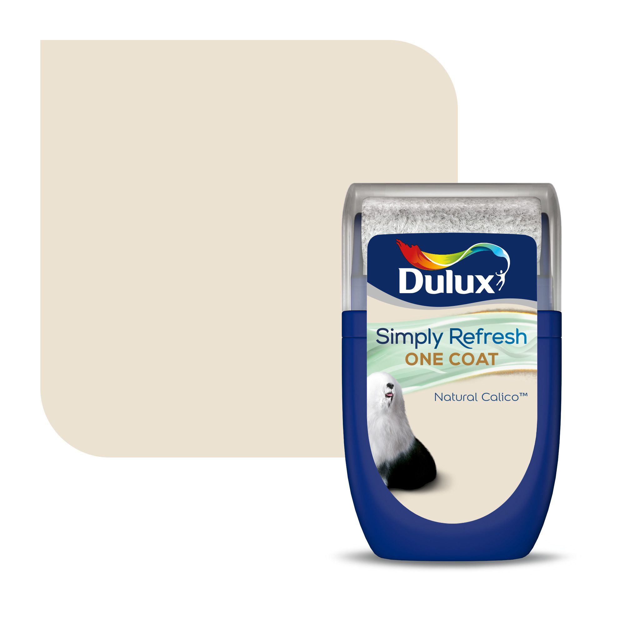Dulux One coat Natural calico Matt Emulsion paint, 30ml DIY at B&Q