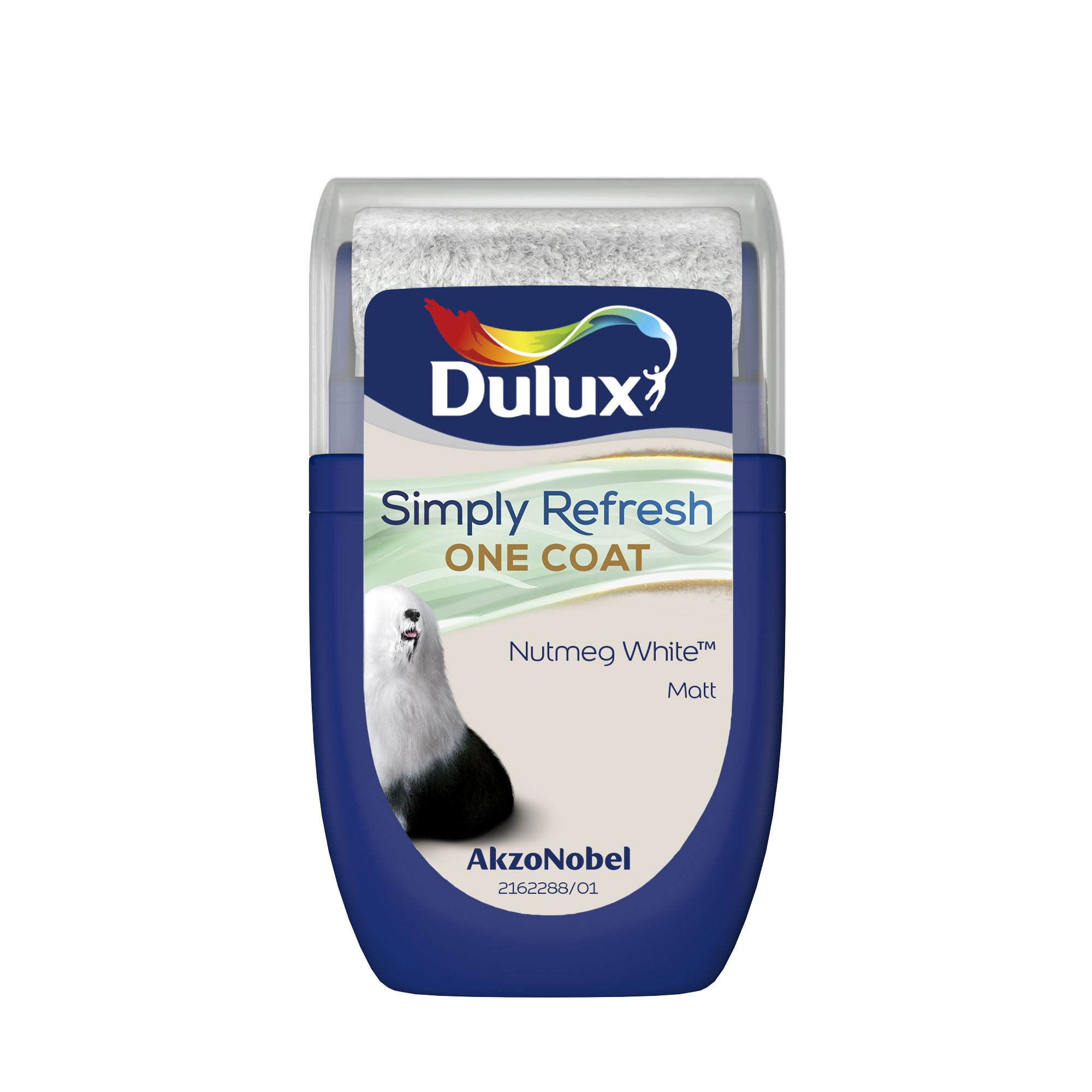 Dulux One coat Nutmeg white Matt Emulsion paint, 30ml