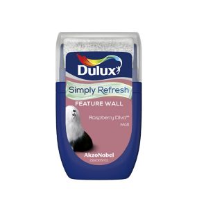 Dulux One coat Raspberry Diva Matt Emulsion paint, 30ml