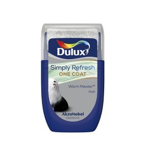 Dulux One coat Warm pewter Matt Emulsion paint, 30ml Tester pot